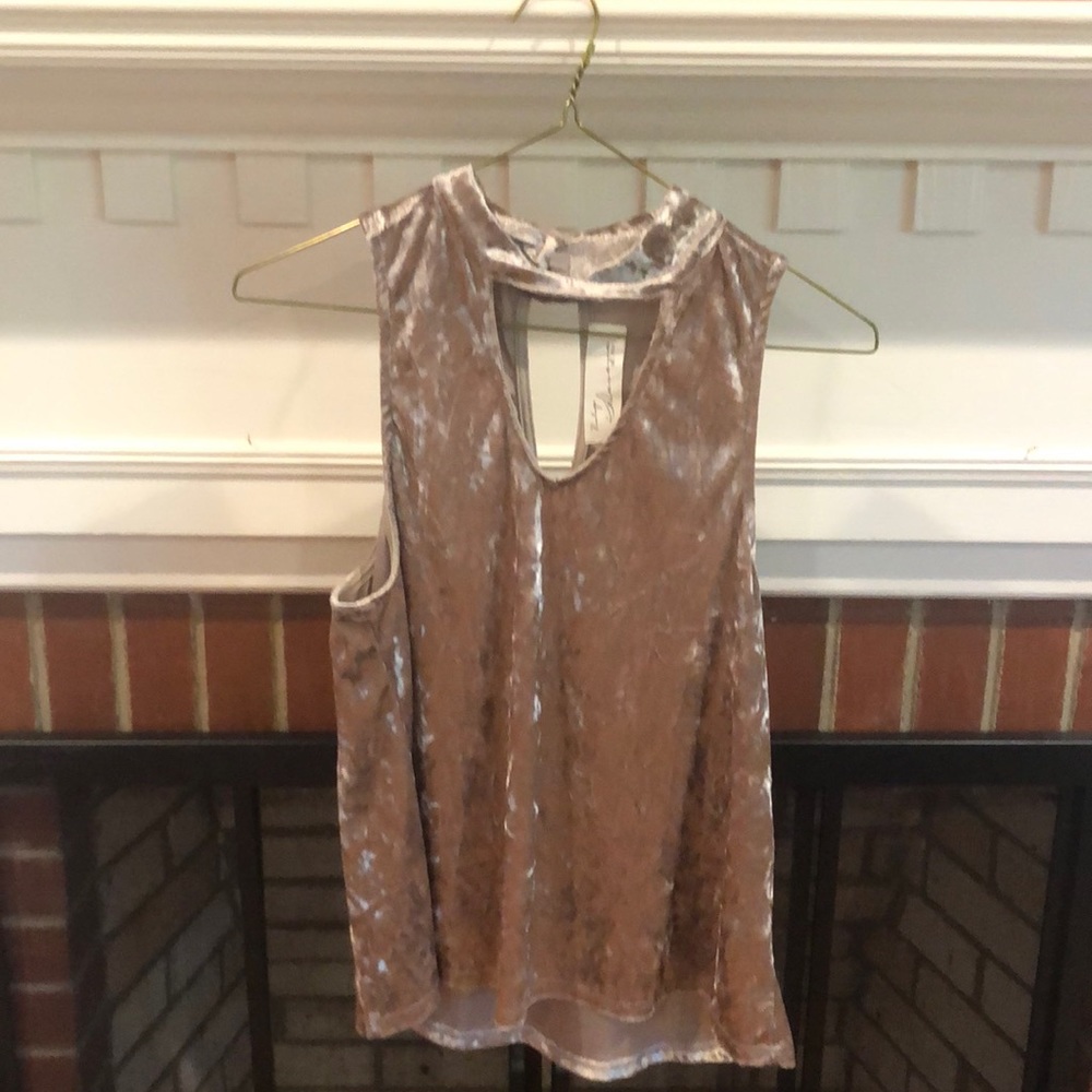 Dressy velvet tank top.